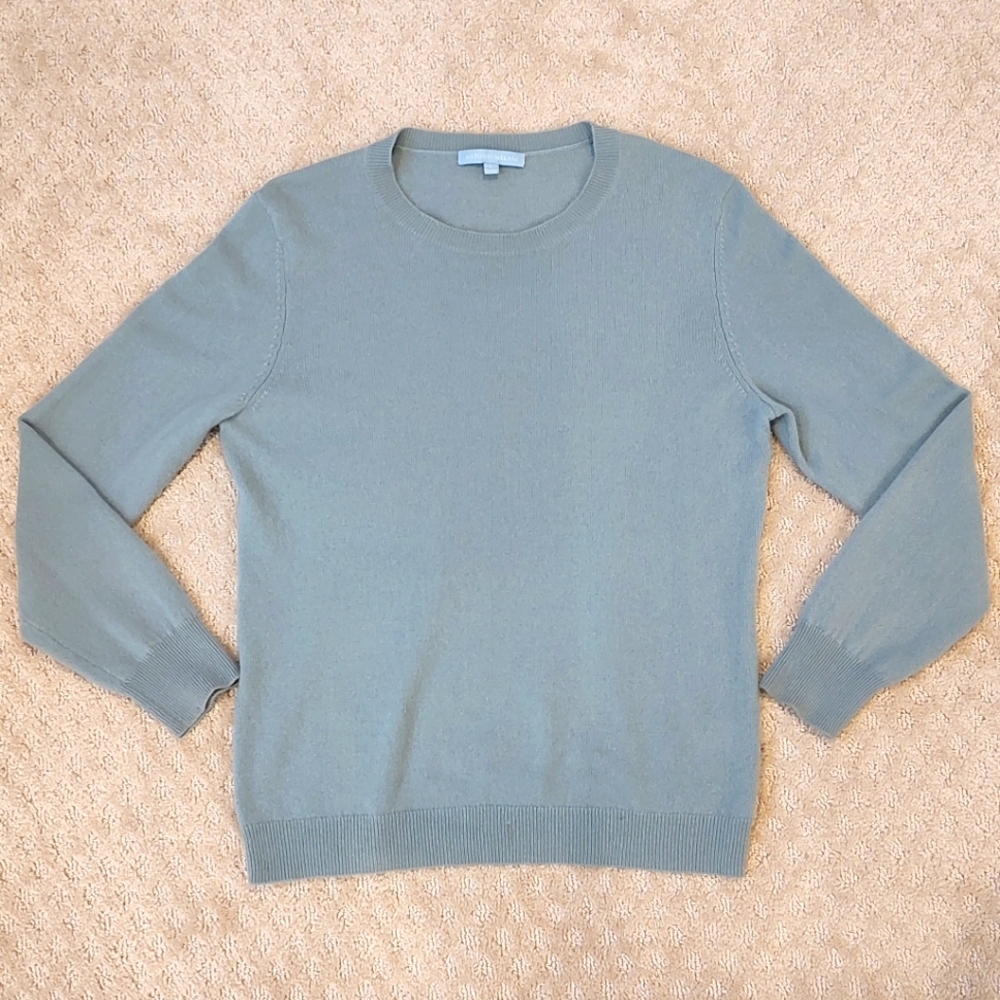 Antonio Melani 100% Cashmere Crew Neck Sweater Sea Foam Green Size L